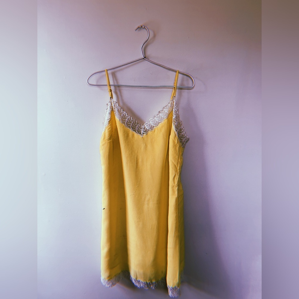ASOS Lemon Yellow Lace Slip